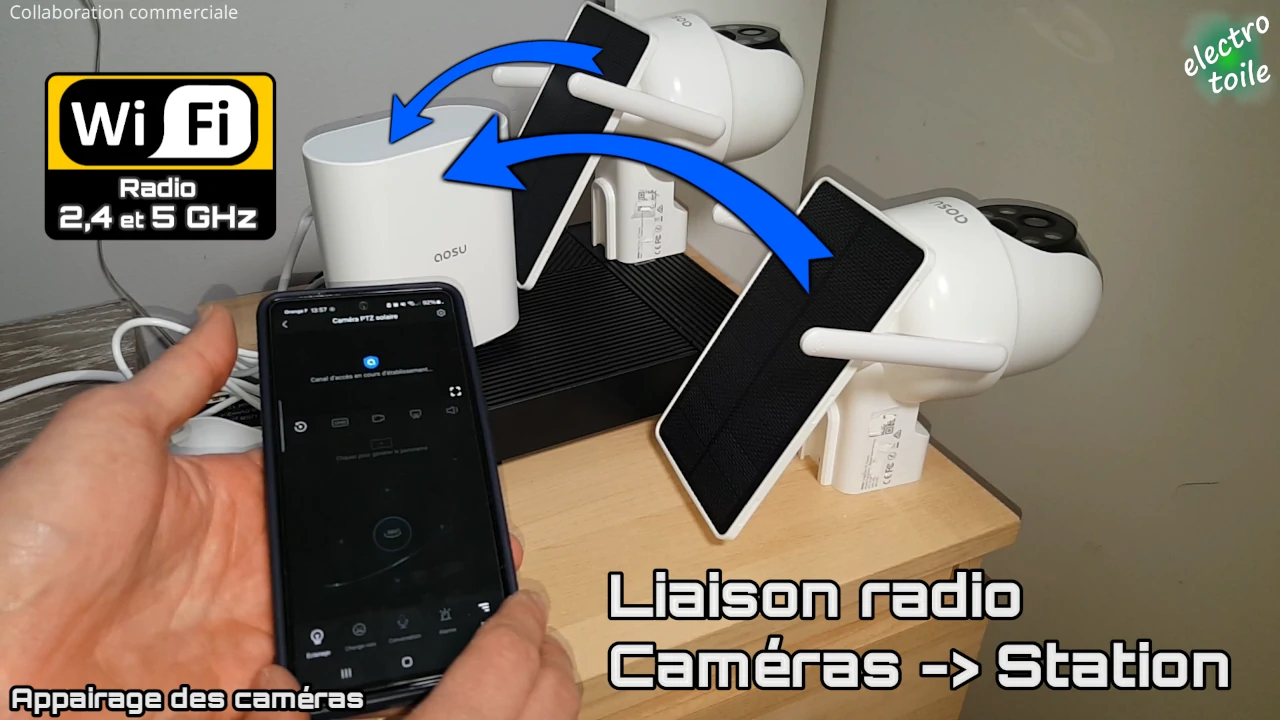 appairage des caméras à la homebase pour la communicaton wifi