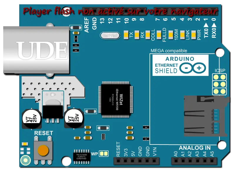 Plan du shield ethernet arduino interactif