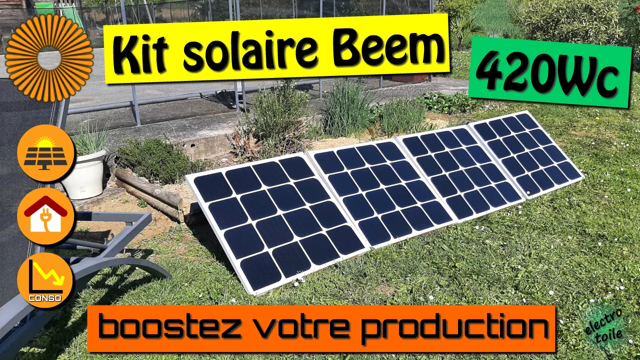 production photovoltaïque avec le nouveau kit solaire beem energy 420Wc