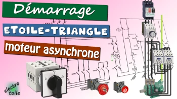 animation interactive d'un démarrage étoile-triangle d'un moteur asynchrone triphasé