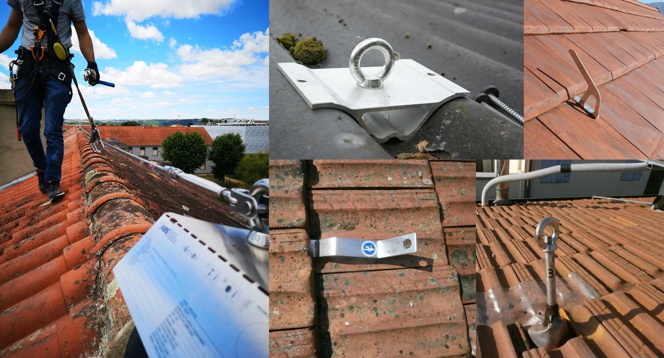 Installation d'une ligne de vie sur une toiture pour travail en hauteur et en sécurité