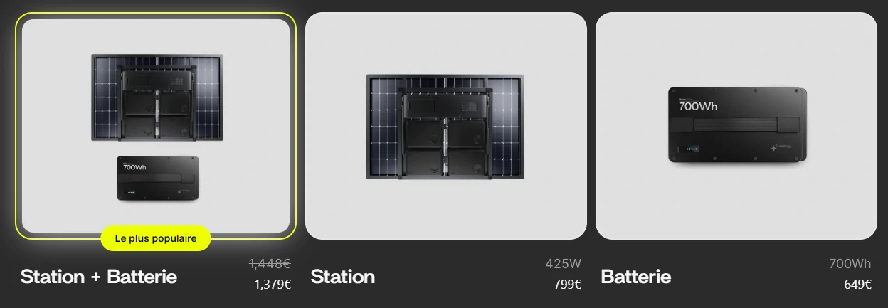 prix de la station solaire sunology PLAYMax